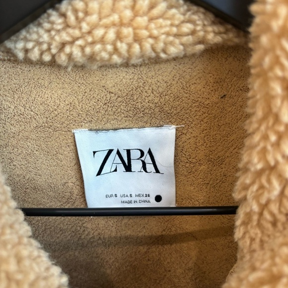 Zara Faux Fur/shearling/Fleece Jacket, Size S - Picture 4 of 12